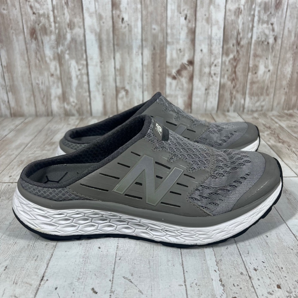New Balance Fresh Foam 900 v1 Womens Grey White Athletic Mules WA900GY Size 9.5